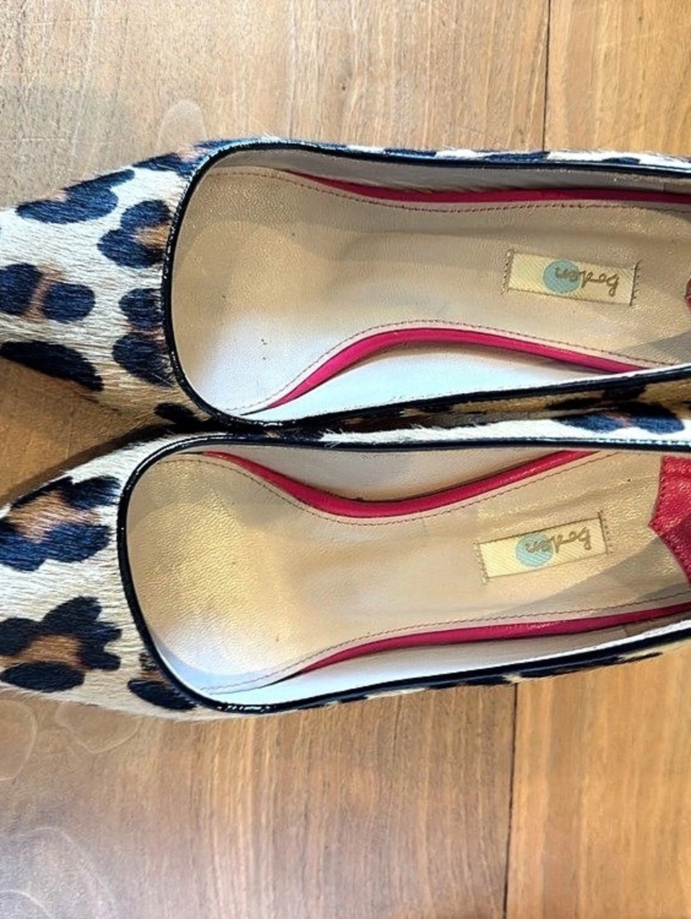 Boden Leo Real Leather Leopard Print Pointed-Toe Heels Size 37